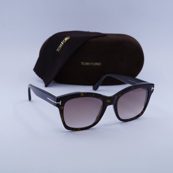Final Price! Tom Ford Lauren-02 FT0614 52F Havana/Brown Sunglasses